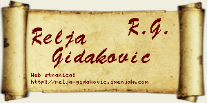 Relja Gidaković vizit kartica